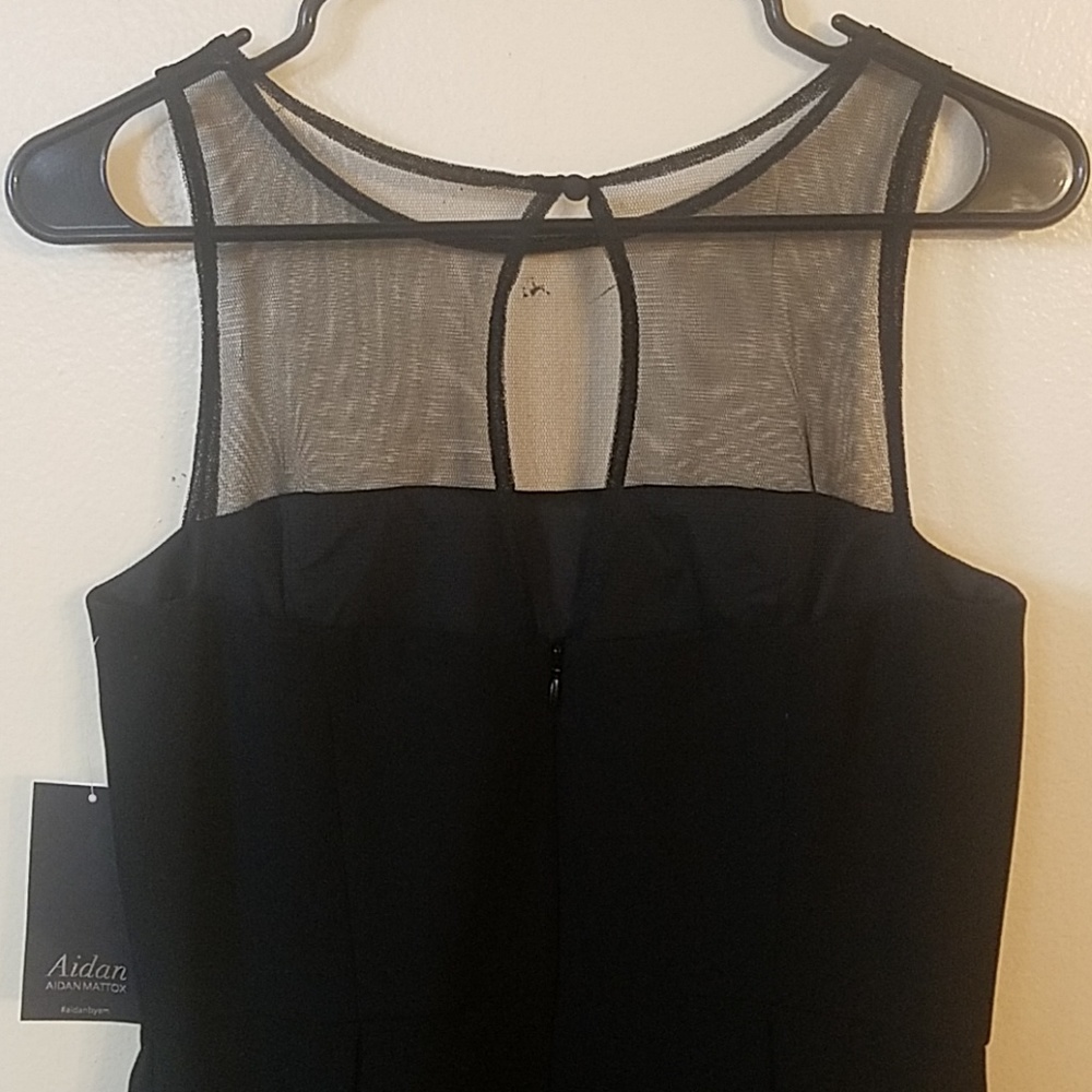 NWT Crepe and Illusion Mesh Dress - Picture 5 of 6